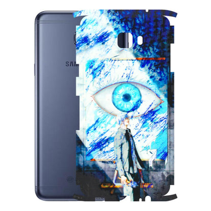 Samsung M/F/Note/Flip and C Phone Skins (All Models) - Anime Sea Blue Eye - 3D Embossed Finish (L-318) Samsung Galaxy C7 Pro