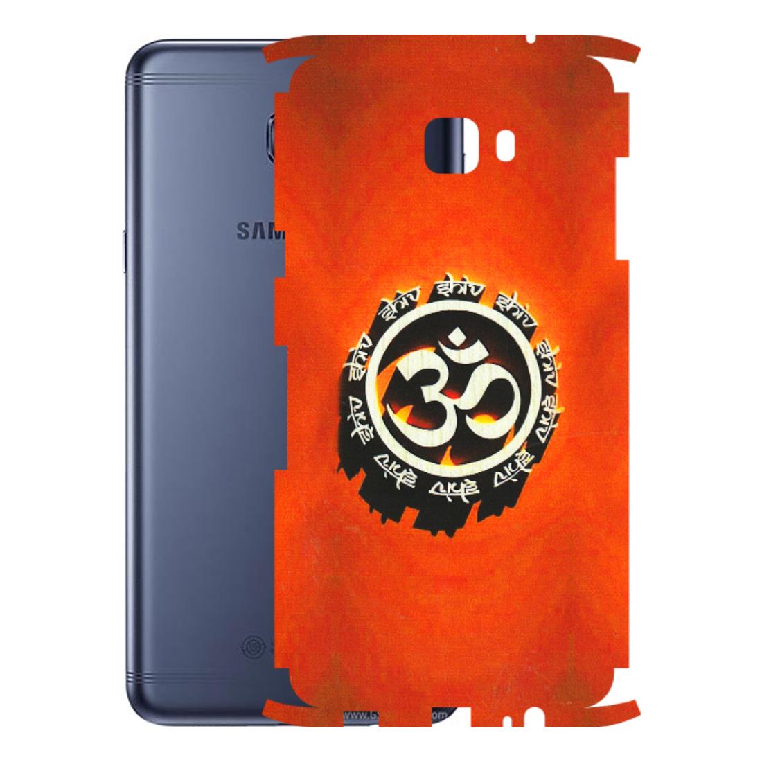 Samsung M/F/Note/Flip and C Phone Skins (All Models) - Aum Shiv Orange - 3D Embossed Finish (L-32) Samsung Galaxy C7 Pro
