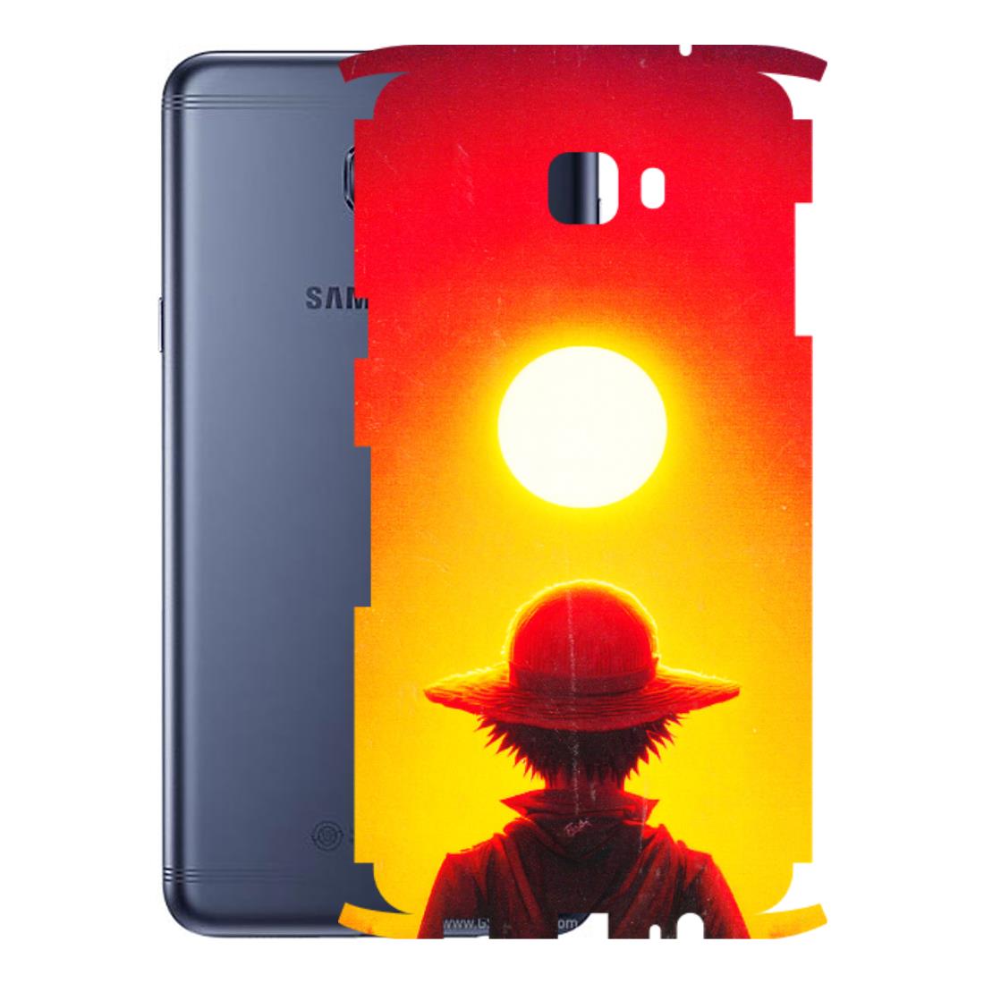 Samsung M/F/Note/Flip and C Phone Skins (All Models) - Cool Sunset With Monkey D.Luffy Anime - 3D Embossed Finish (L-329) Samsung Galaxy C7 Pro
