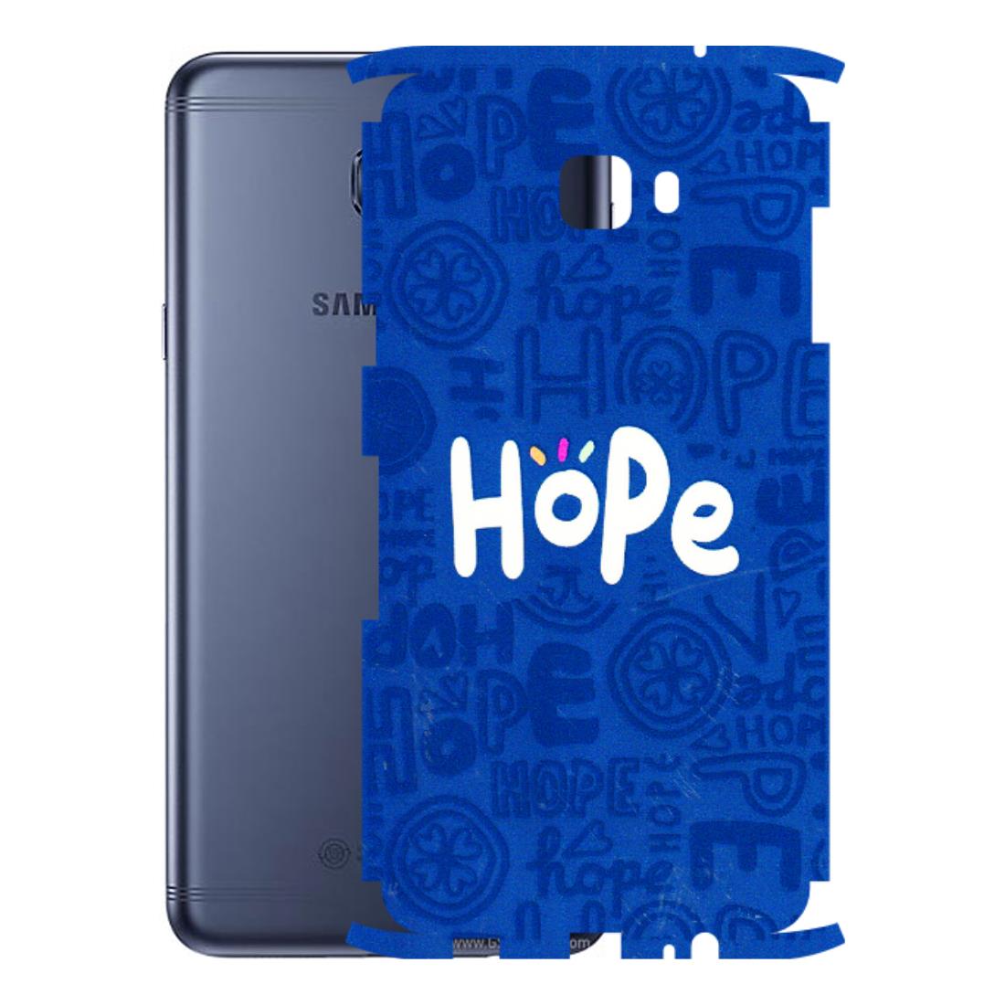 Samsung M/F/Note/Flip and C Phone Skins (All Models) - Hope Doodles Blue - 3D Embossed Finish (L-43) Samsung Galaxy C7 Pro