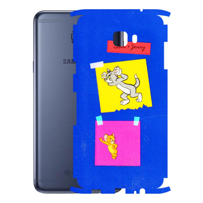 Samsung M/F/Note/Flip and C Phone Skins (All Models) - Tom N Jerry Sticky Notes - 3D Embossed Finish (L-88) Samsung Galaxy C7 Pro