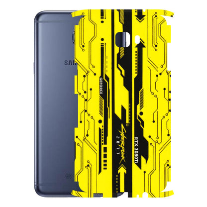 Samsung M/F/Note/Flip and C Phone Skins (All Models) - Yellow Cyberpunk - 3D Embossed Finish (L-93) Samsung Galaxy C7 Pro