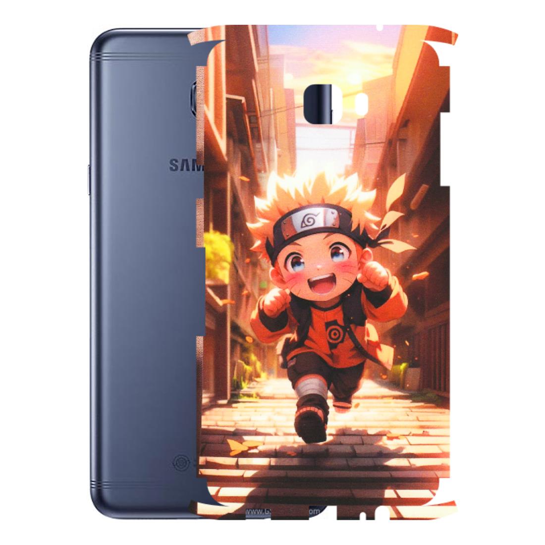 Samsung M/F/Note/Flip and C Phone Skins (All Models) - Naruto Cute Toon Running - Matte Finish (M-04) Samsung Galaxy C7 Pro