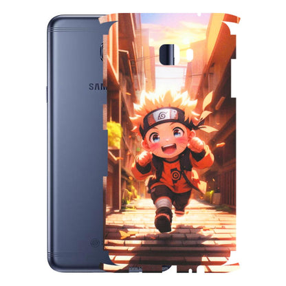 Samsung M/F/Note/Flip and C Phone Skins (All Models) - Naruto Cute Toon Running - Matte Finish (M-04) Samsung Galaxy C7 Pro