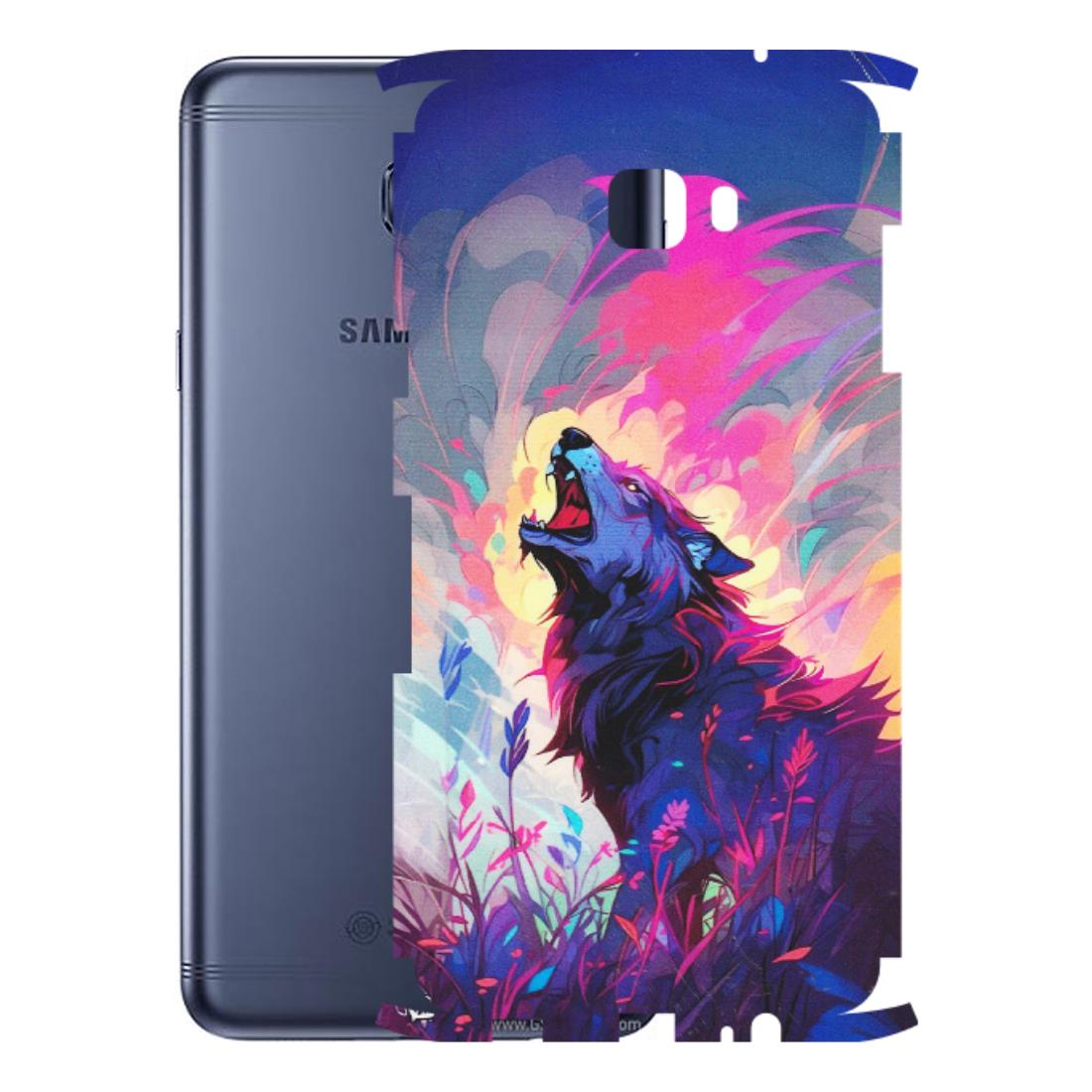 Samsung M/F/Note/Flip and C Phone Skins (All Models) - New Wild Wolf Abstract - Matte Finish (M-125) Samsung Galaxy C7 Pro