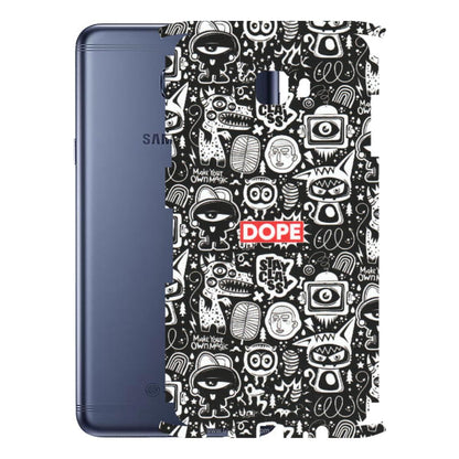Samsung M/F/Note/Flip and C Phone Skins (All Models) - Dope Stay Classy Black Doodles - Matte Finish (M-126) Samsung Galaxy C7 Pro