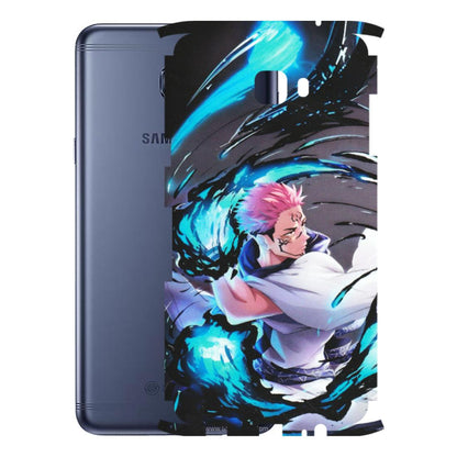 Samsung M/F/Note/Flip and C Phone Skins (All Models) - New Jujutsu Kaisen Grey Blue Anime - Matte Finish (M-127) Samsung Galaxy C7 Pro