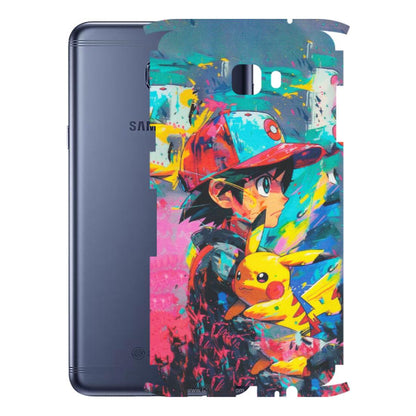 Samsung M/F/Note/Flip and C Phone Skins (All Models) - Ash & Pikachu - Matte Finish (M-26) Samsung Galaxy C7 Pro