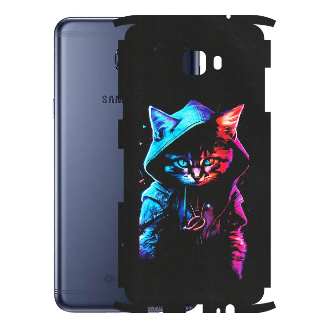 Samsung M/F/Note/Flip and C Phone Skins (All Models) - Cyberpunk Cat - Matte Finish (M-45) Samsung Galaxy C7 Pro