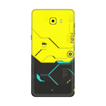 Samsung M/F/Note/Flip and C Phone Skins (All Models) - Black Yellow Technica - Matte Finish (M-53) Samsung Galaxy C7 Pro