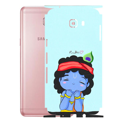 Samsung M/F/Note/Flip and C Phone Skins (All Models) - Radhe Radhe Cute Toon - 3D Embossed Finish (L-05) Samsung Galaxy C9 Pro