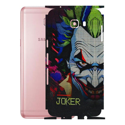 Samsung M/F/Note/Flip and C Phone Skins (All Models) - Joker Dot Matrix - 3D Embossed Finish (L-08) Samsung Galaxy C9 Pro