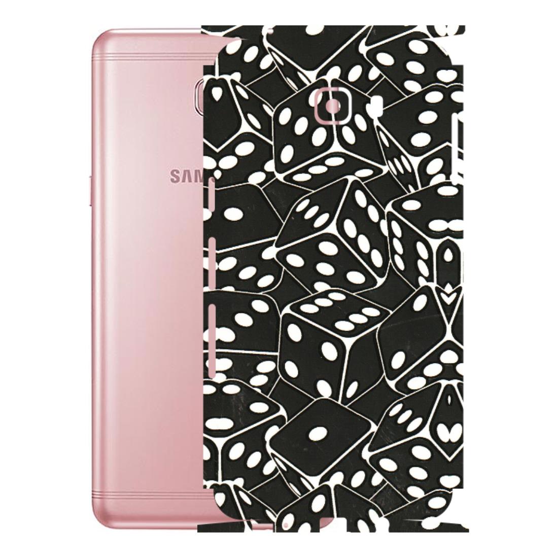 Samsung M/F/Note/Flip and C Phone Skins (All Models) - Big Black Dices - 3D Embossed Finish (L-106) Samsung Galaxy C9 Pro