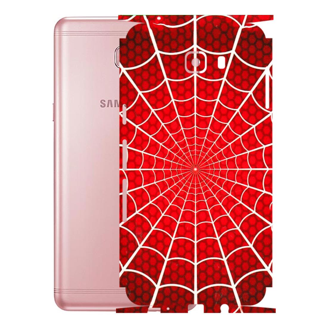 Samsung M/F/Note/Flip and C Phone Skins (All Models) - Classic Spidey Web - 3D Embossed Finish (L-115) Samsung Galaxy C9 Pro