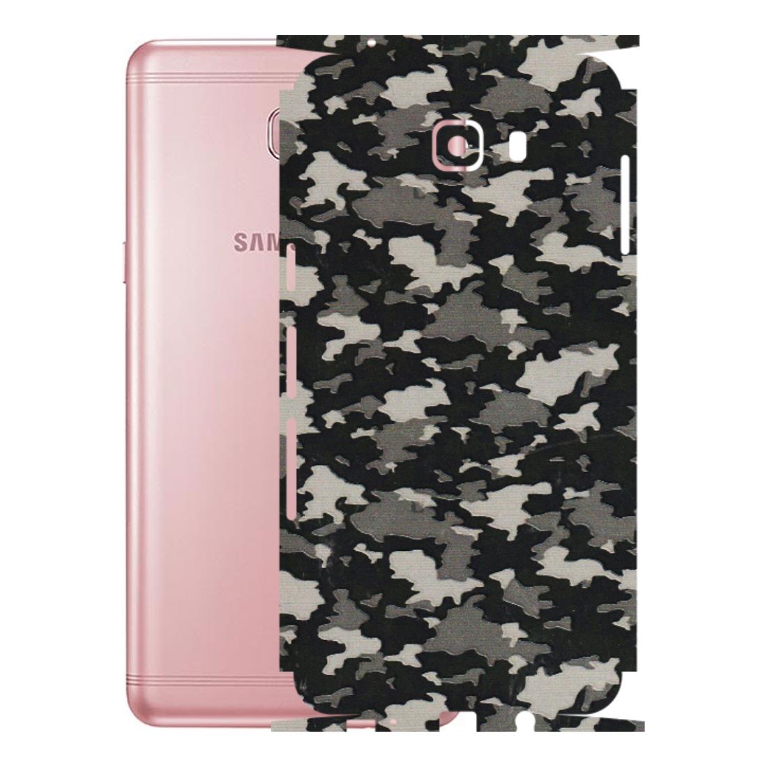 Samsung M/F/Note/Flip and C Phone Skins (All Models) - Black/Grey Camoflaunge - 3D Embossed Finish (L-142) Samsung Galaxy C9 Pro
