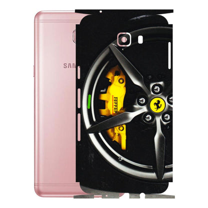 Samsung M/F/Note/Flip and C Phone Skins (All Models) - Ferrari Wheel Alloy - 3D Embossed Finish (L-173) Samsung Galaxy C9 Pro