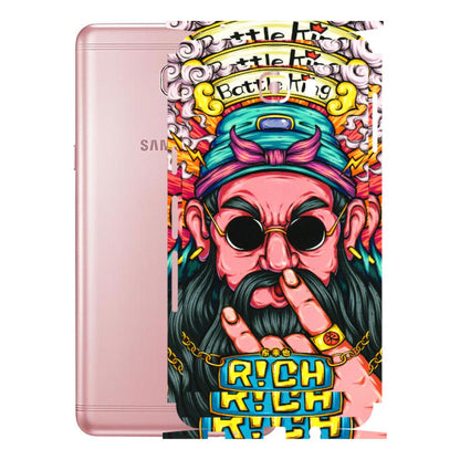 Samsung M/F/Note/Flip and C Phone Skins (All Models) - Battle King Dude Face - 3D Embossed Finish (L-178) Samsung Galaxy C9 Pro