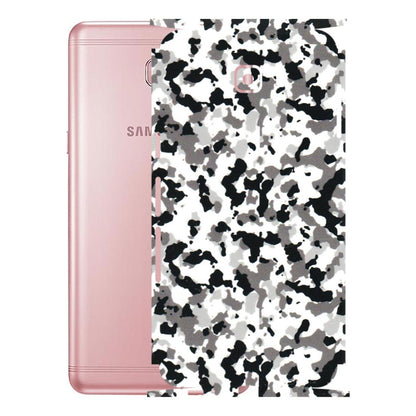 Samsung M/F/Note/Flip and C Phone Skins (All Models) - White Black Camouflage - 3D Embossed Finish (L-18) Samsung Galaxy C9 Pro