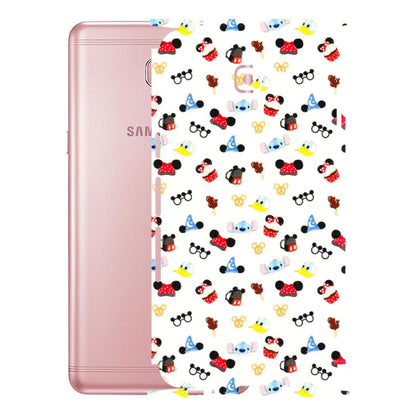 Samsung M/F/Note/Flip and C Phone Skins (All Models) - Minnie Mouse & Donald Doodles s - 3D Embossed Finish (L-194) Samsung Galaxy C9 Pro