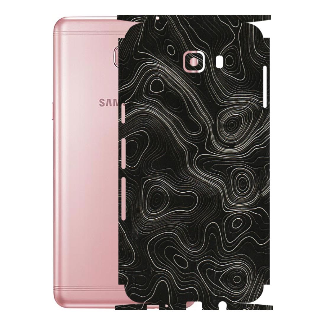 Samsung M/F/Note/Flip and C Phone Skins (All Models) - Black Swirl - 3D Embossed Finish (L-196) Samsung Galaxy C9 Pro