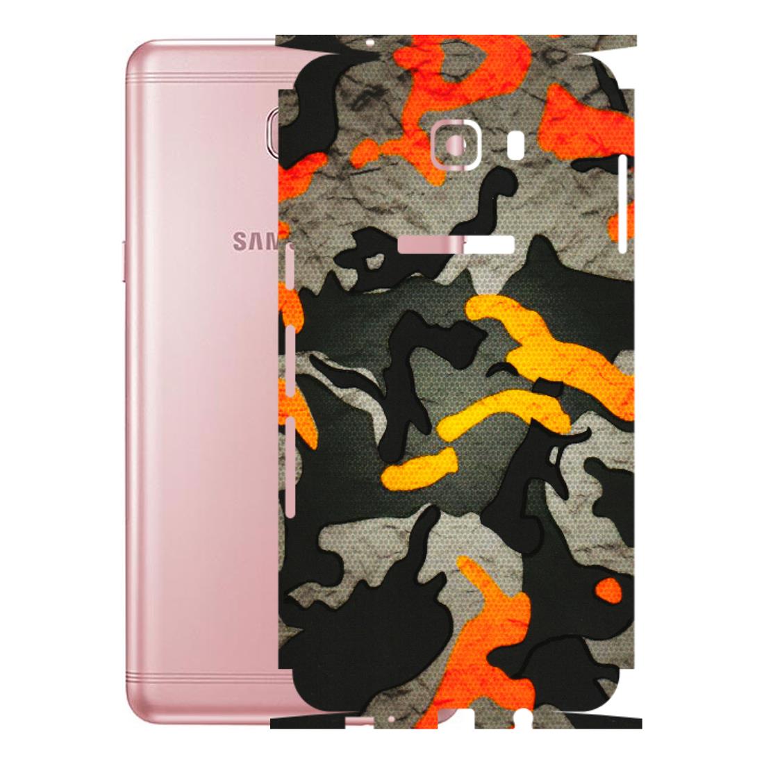 Samsung M/F/Note/Flip and C Phone Skins (All Models) - Orange Camouflage - 3D Embossed Finish (L-204) Samsung Galaxy C9 Pro