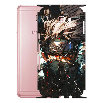 Samsung M/F/Note/Flip and C Phone Skins (All Models) - Kakashi Shattered Glass Effect - 3D Embossed Finish (L-237) Samsung Galaxy C9 Pro