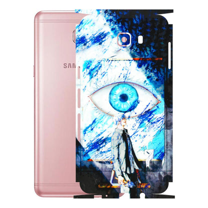 Samsung M/F/Note/Flip and C Phone Skins (All Models) - Gojo Satoru evil eye - 3D Embossed Finish (L-239) Samsung Galaxy C9 Pro