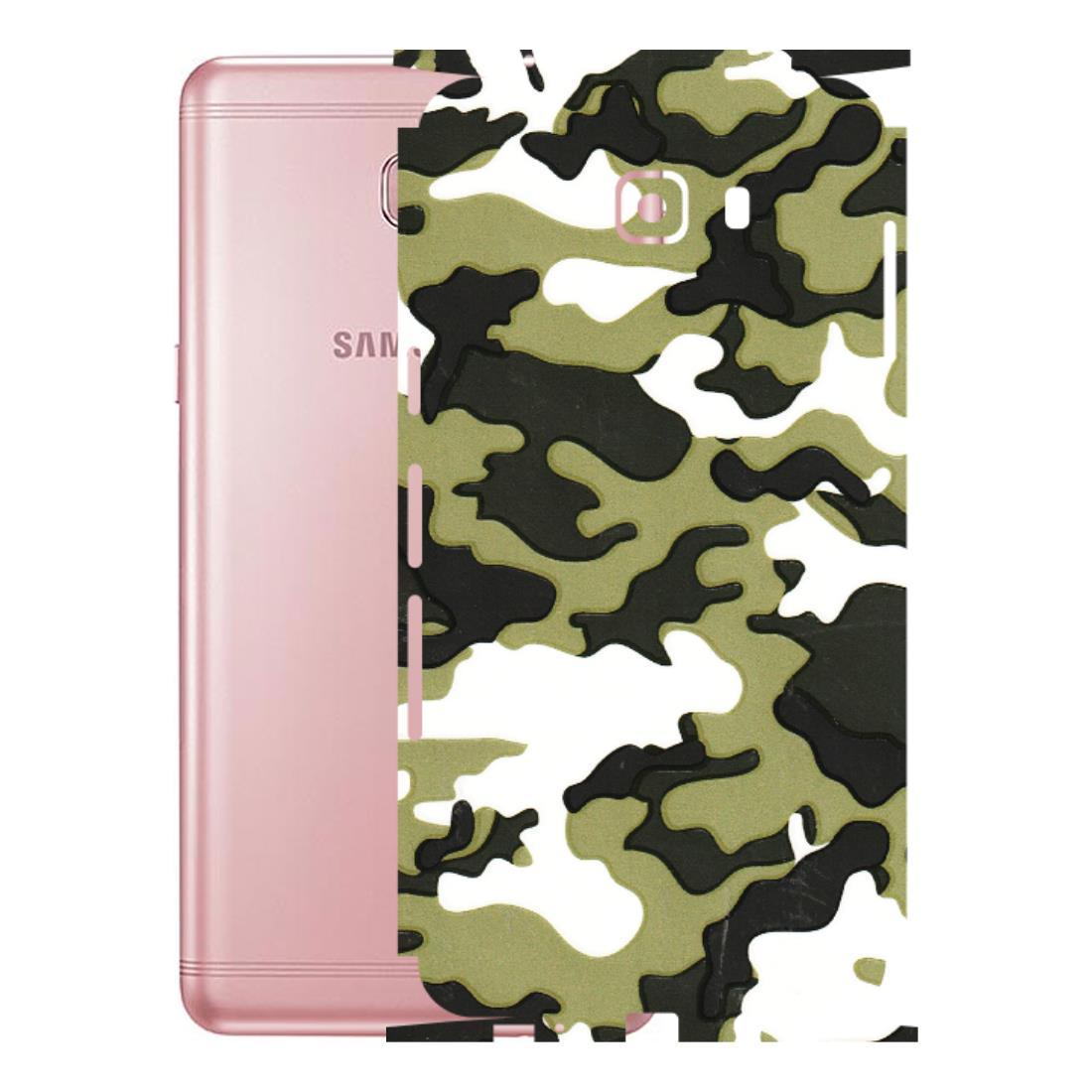 Samsung M/F/Note/Flip and C Phone Skins (All Models) - Camouflages White And Green - 3D Embossed Finish (L-243) Samsung Galaxy C9 Pro