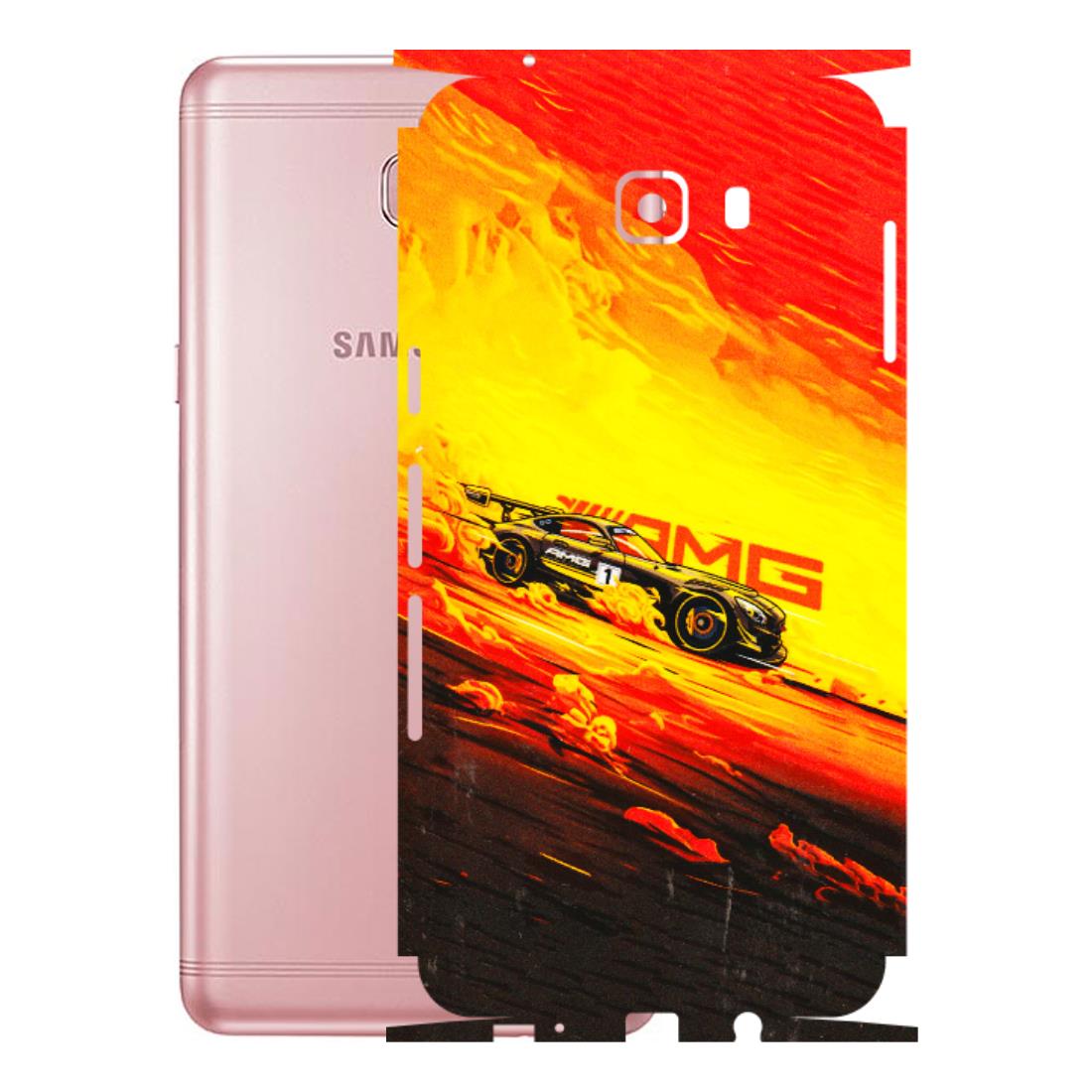 Samsung M/F/Note/Flip and C Phone Skins (All Models) - AMG Car Speed Cover - 3D Embossed Finish (L-256) Samsung Galaxy C9 Pro