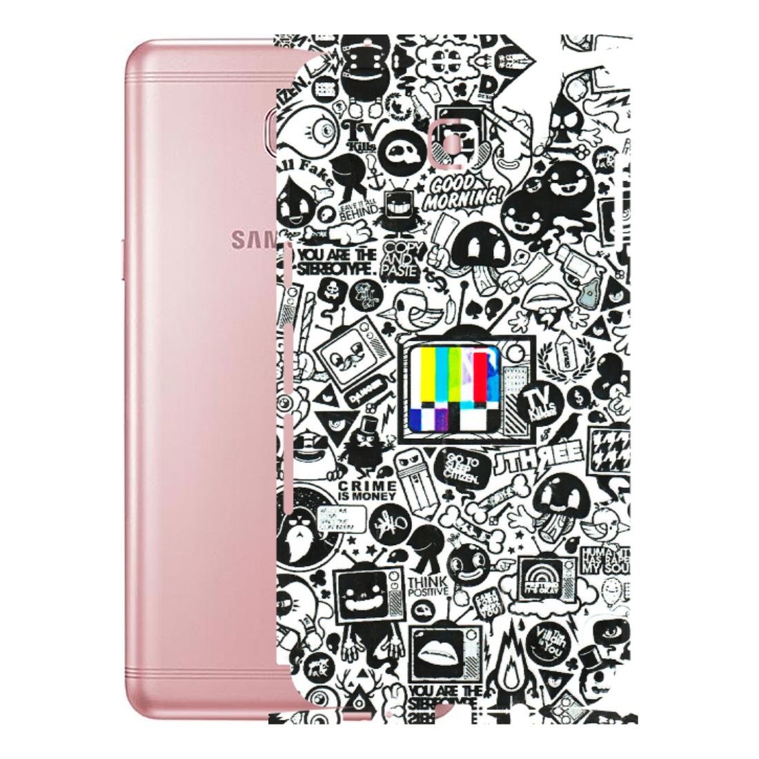 Samsung M/F/Note/Flip and C Phone Skins (All Models) - Doodles Positive Art - 3D Embossed Finish (L-263) Samsung Galaxy C9 Pro
