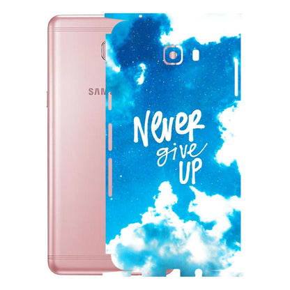 Samsung M/F/Note/Flip and C Phone Skins (All Models) - Never Give Up - 3D Embossed Finish (L-279) Samsung Galaxy C9 Pro