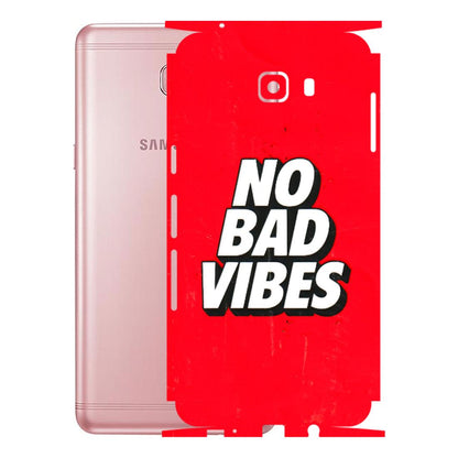 Samsung M/F/Note/Flip and C Phone Skins (All Models) - No Bad Vibes - 3D Embossed Finish (L-280) Samsung Galaxy C9 Pro