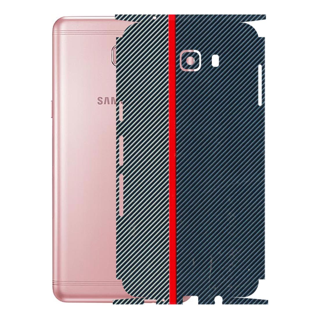 Samsung M/F/Note/Flip and C Phone Skins (All Models) - Blue Sober Lines - 3D Embossed Finish (L-305) Samsung Galaxy C9 Pro