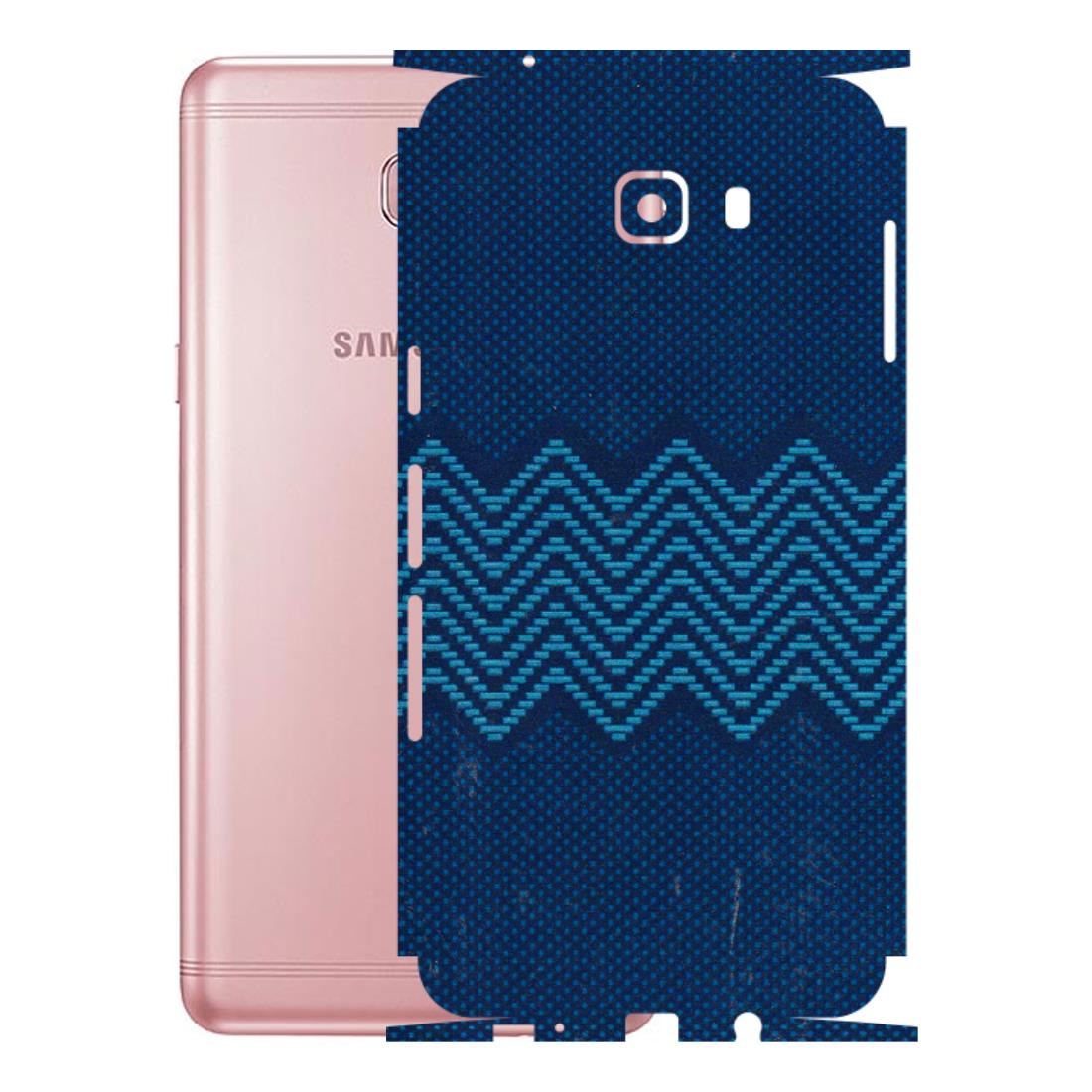Samsung M/F/Note/Flip and C Phone Skins (All Models) - Blue Sober Waves - 3D Embossed Finish (L-306) Samsung Galaxy C9 Pro