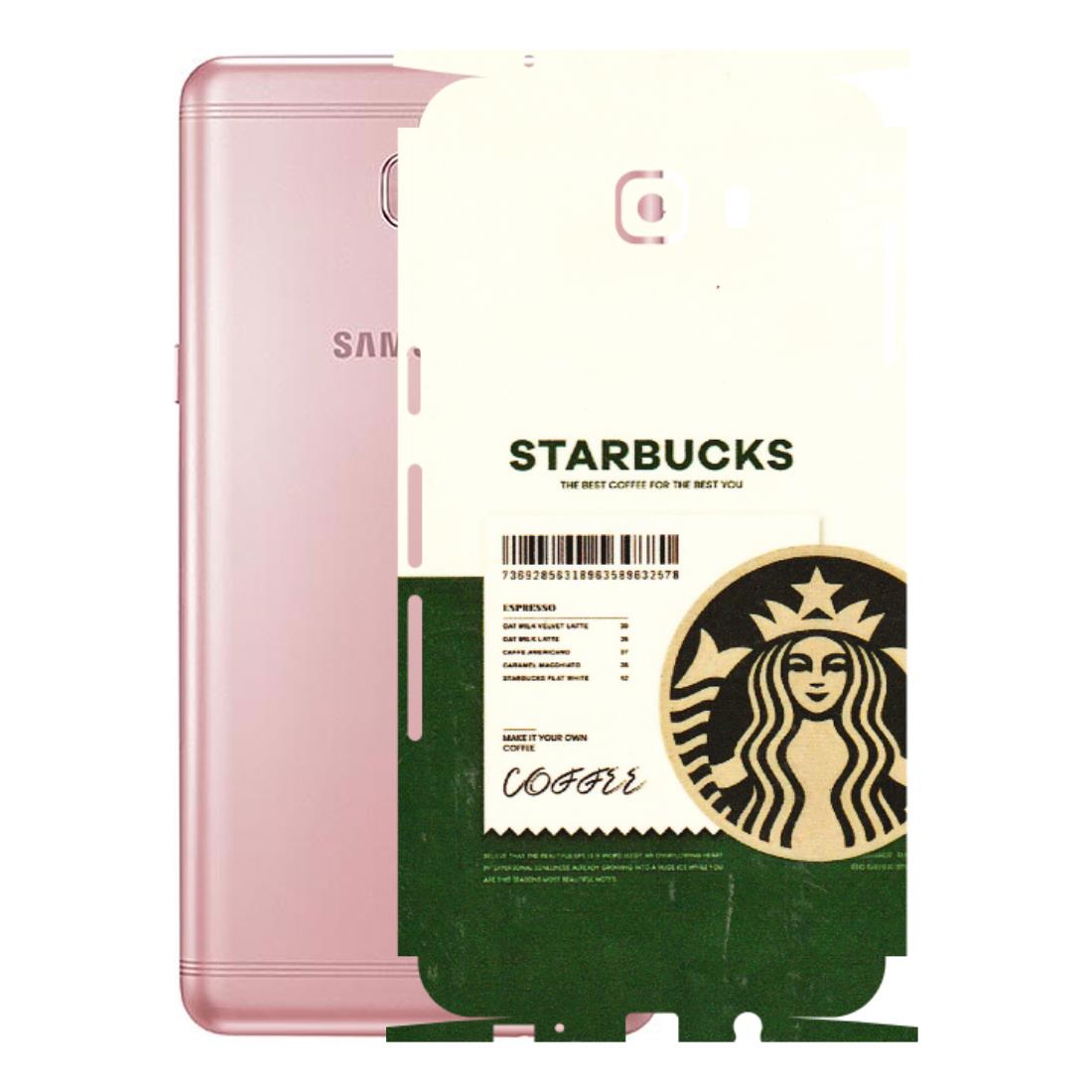 Samsung M/F/Note/Flip and C Phone Skins (All Models) - Starbucks Barcode - 3D Embossed Finish (L-308) Samsung Galaxy C9 Pro