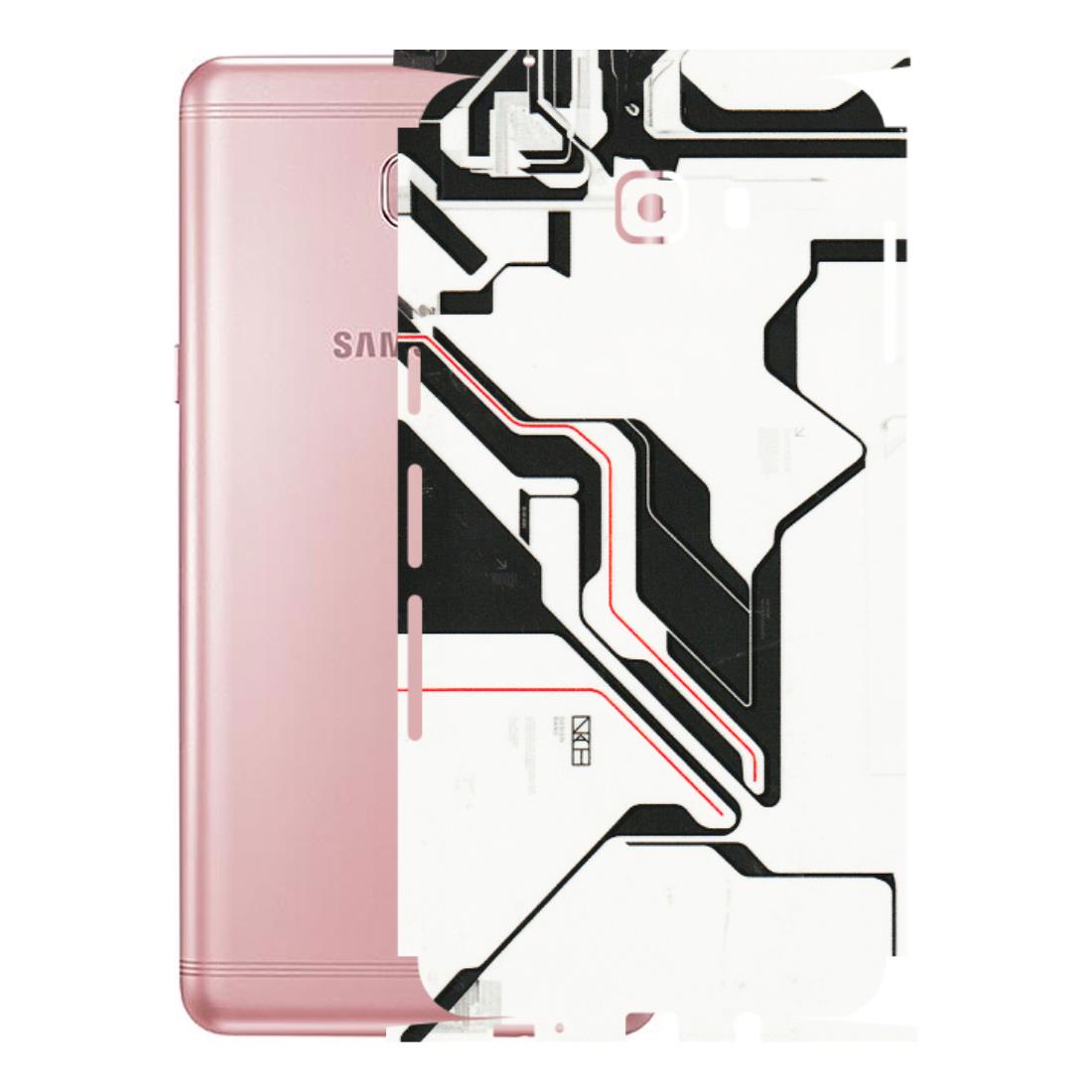 Samsung M/F/Note/Flip and C Phone Skins (All Models) - White Techy Logo - 3D Embossed Finish (L-312) Samsung Galaxy C9 Pro