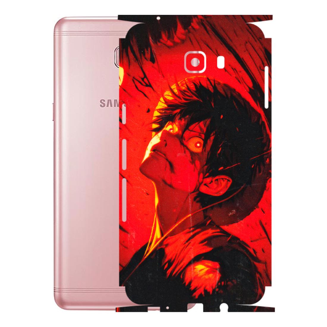 Samsung M/F/Note/Flip and C Phone Skins (All Models) - D.Luffy Power Up One Piece Anime - 3D Embossed Finish (L-326) Samsung Galaxy C9 Pro