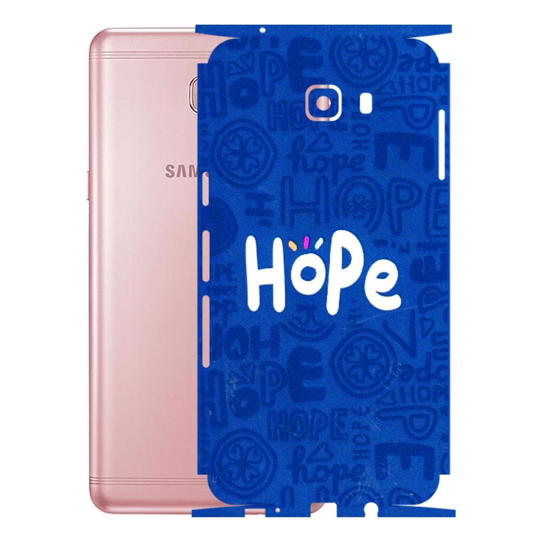 Samsung M/F/Note/Flip and C Phone Skins (All Models) - Hope Doodles Blue - 3D Embossed Finish (L-43) Samsung Galaxy C9 Pro