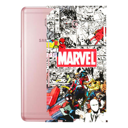 Samsung M/F/Note/Flip and C Phone Skins (All Models) - Marvel Colorful Comic - 3D Embossed Finish (L-64) Samsung Galaxy C9 Pro