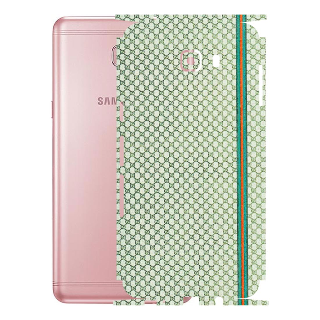 Samsung M/F/Note/Flip and C Phone Skins (All Models) - Gucci Fabric Pattern - 3D Embossed Finish (L-73) Samsung Galaxy C9 Pro