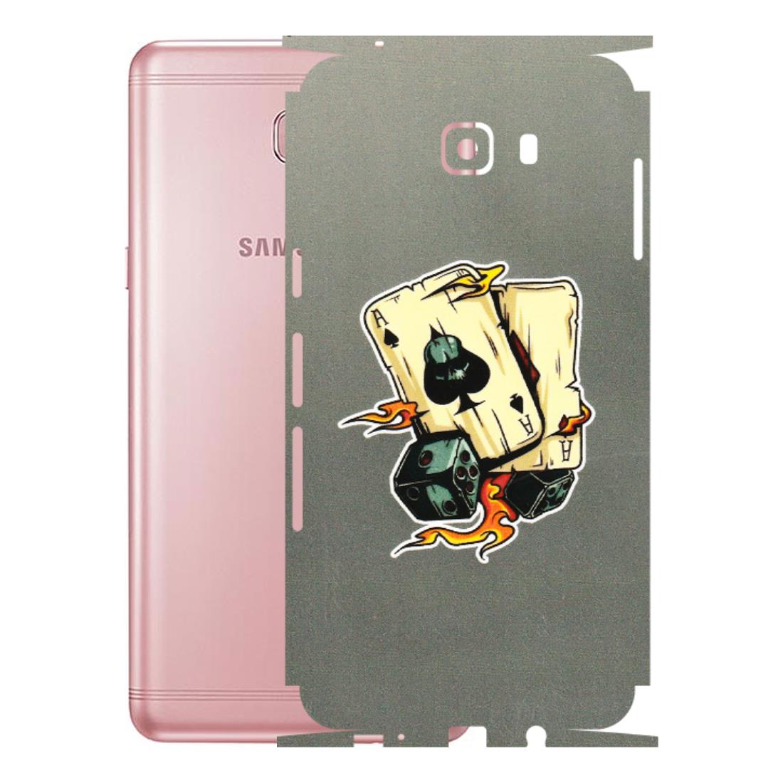 Samsung M/F/Note/Flip and C Phone Skins (All Models) - Grey Cards Of Ace - 3D Embossed Finish (L-77) Samsung Galaxy C9 Pro