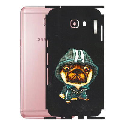 Samsung M/F/Note/Flip and C Phone Skins (All Models) - Puppy N Hoodie - 3D Embossed Finish (L-90) Samsung Galaxy C9 Pro