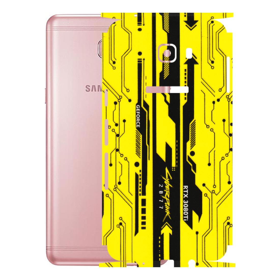 Samsung M/F/Note/Flip and C Phone Skins (All Models) - Yellow Cyberpunk - 3D Embossed Finish (L-93) Samsung Galaxy C9 Pro