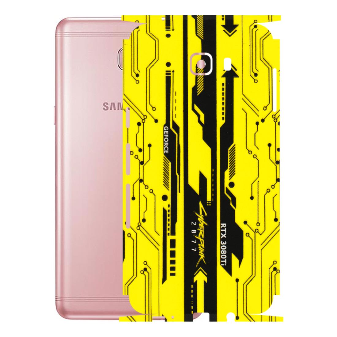 Samsung M/F/Note/Flip and C Phone Skins (All Models) - Yellow Cyberpunk - 3D Embossed Finish (L-93) Samsung Galaxy C9 Pro