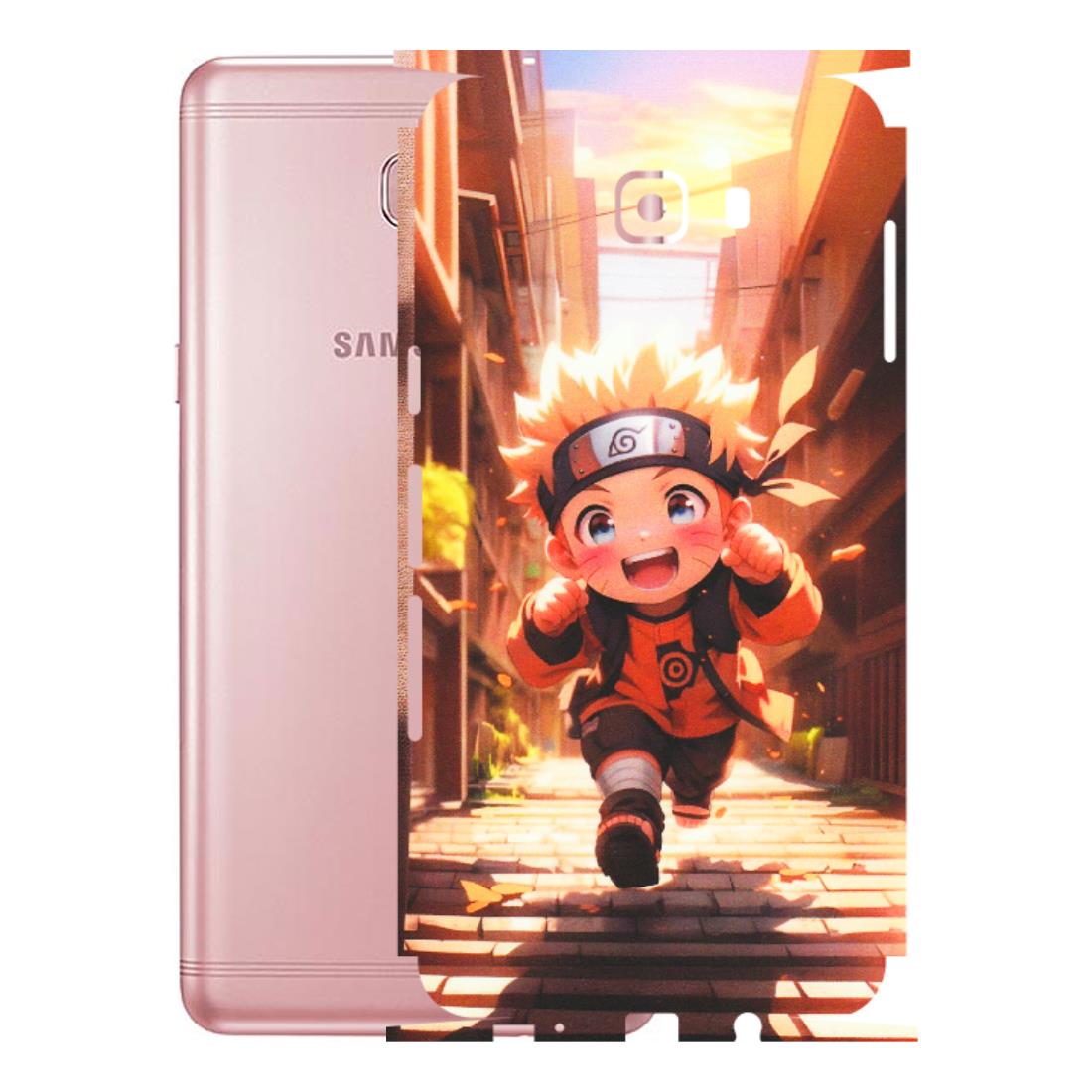 Samsung M/F/Note/Flip and C Phone Skins (All Models) - Naruto Cute Toon Running - Matte Finish (M-04) Samsung Galaxy C9 Pro