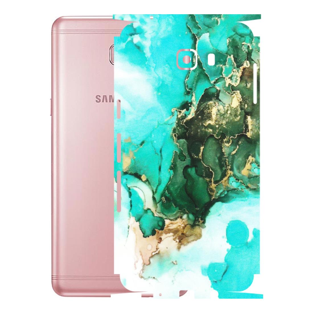 Samsung M/F/Note/Flip and C Phone Skins (All Models) - The Blue Gold Marble - Matte Finish (M-124) Samsung Galaxy C9 Pro