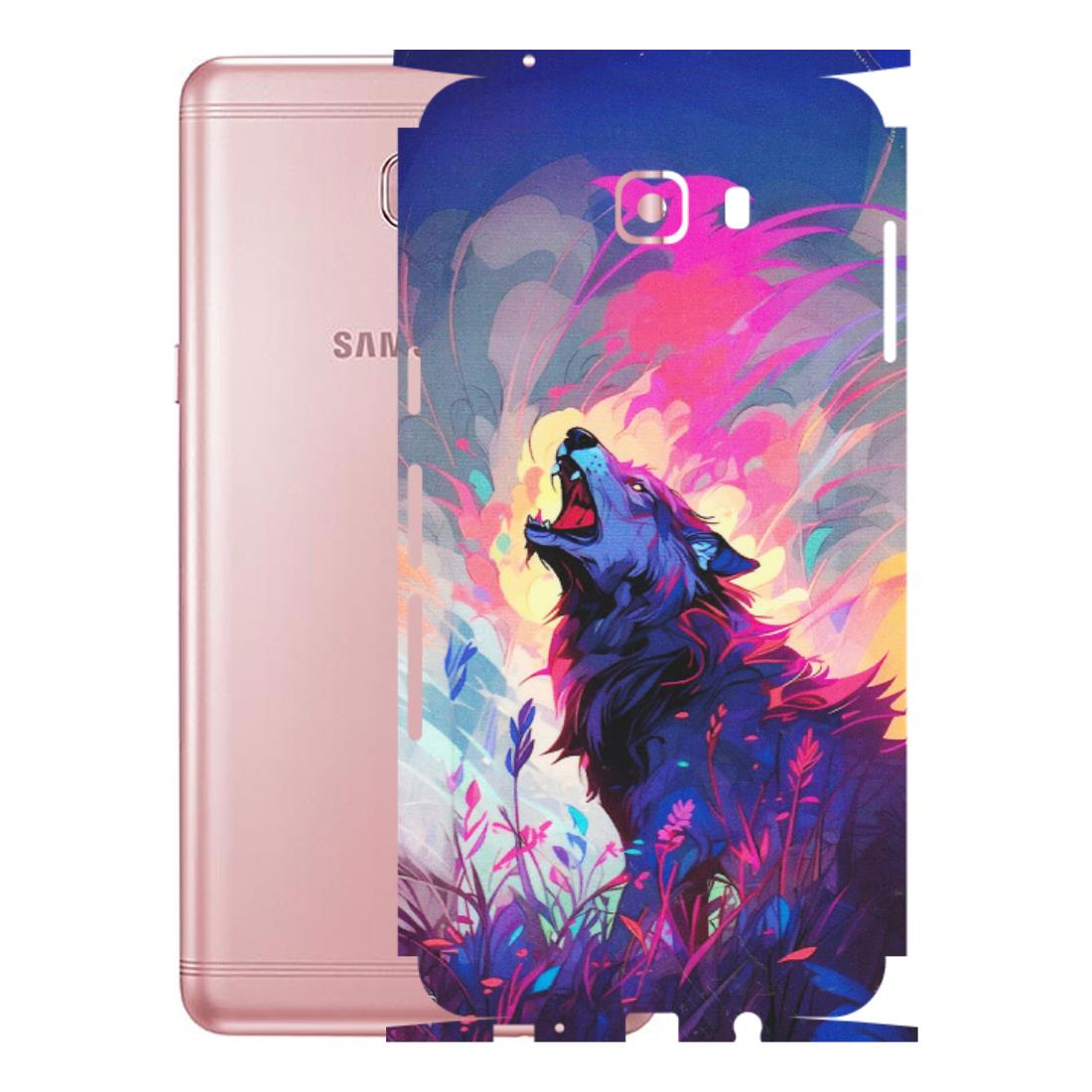Samsung M/F/Note/Flip and C Phone Skins (All Models) - New Wild Wolf Abstract - Matte Finish (M-125) Samsung Galaxy C9 Pro