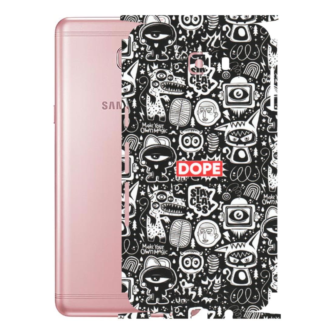 Samsung M/F/Note/Flip and C Phone Skins (All Models) - Dope Stay Classy Black Doodles - Matte Finish (M-126) Samsung Galaxy C9 Pro