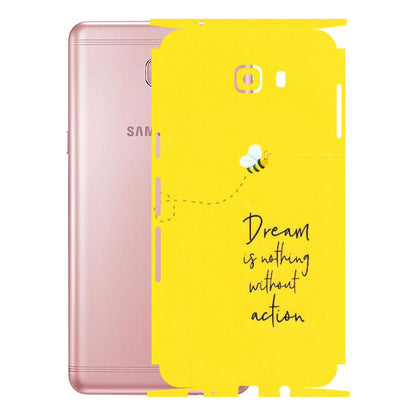 Samsung M/F/Note/Flip and C Phone Skins (All Models) - Dream Is Nothing Without Action - Matte Finish (M-138) Samsung Galaxy C9 Pro