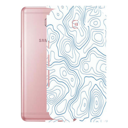 Samsung M/F/Note/Flip and C Phone Skins (All Models) - Blue And White Swirls - Matte Finish (M-139) Samsung Galaxy C9 Pro